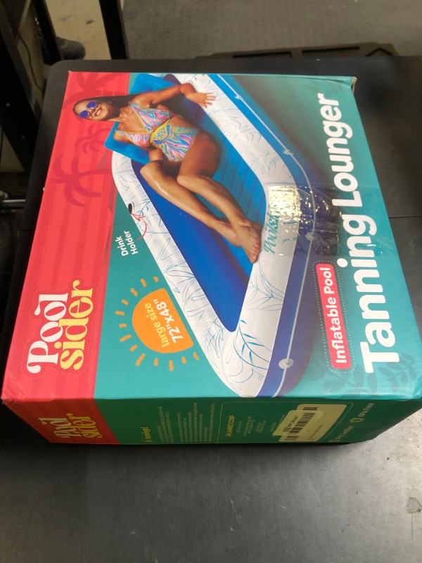 Photo 1 of Premium Inflatable Tanning Pool Lounger | Large Inflatable Tanning Bed for Adults | Multipurpose Pool Floats Adults | Inflatable Pool Float | Tanning Float