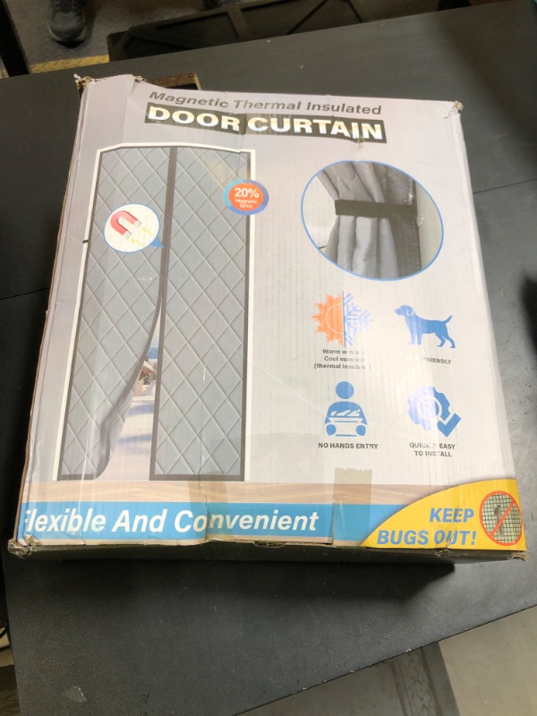 Photo 1 of Magnetic Thermal Insulated Door Curtain, Fits Door Size 38" x 82",Durable Oxford Cloth&Thicken Polyester Fiber Fill, Efficient Temperature Control, Durable Construction, Soundproof and Windproof