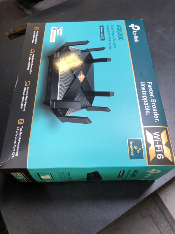 Photo 1 of TP-Link AX6000 WiFi 6 Router(Archer AX6000) -802.11ax Wireless 8-Stream Gaming Router, 2.5G WAN, 8 Gigabit LAN Ports, MU-MIMO, 1.8GHz Quad-Core CPU