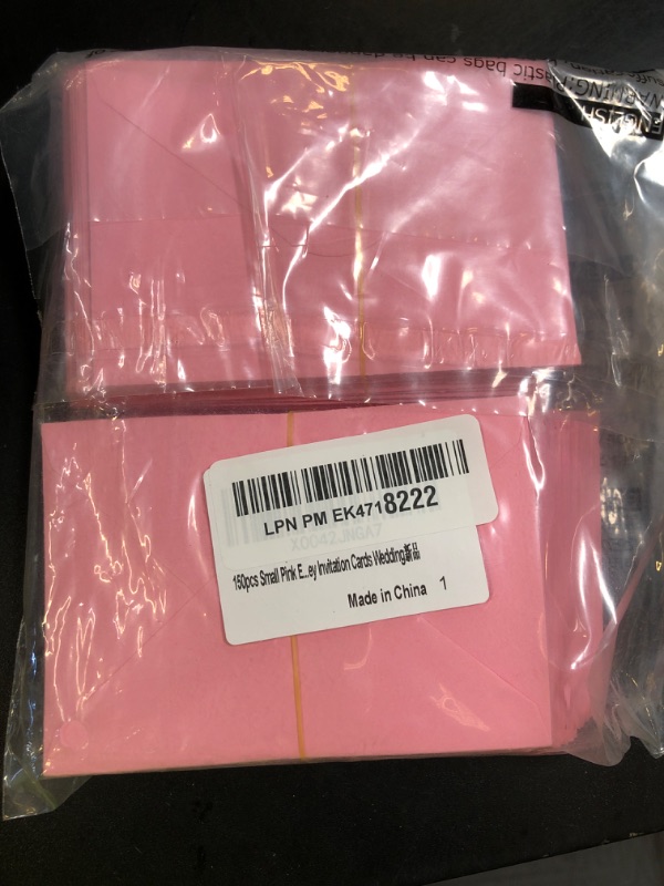 Photo 1 of jiebor 150pcs Small Pink Envelopes Mini Gift Card Tiny Business Card Envelopes 3.14 x 4.52 Inch Bulk for Money Invitation Cards Wedding