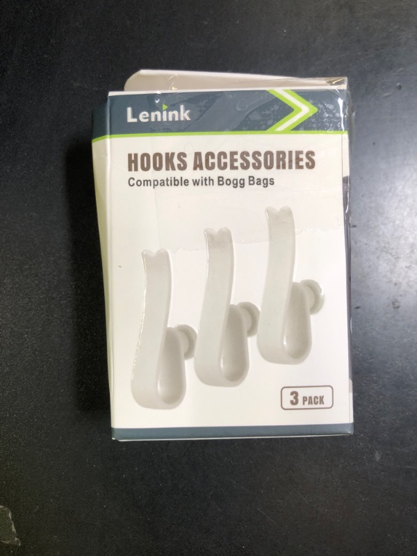 Photo 1 of Lenink Hook Accessories Compatible with Bogg Bag, 3 Pack Insert Charm Keychain Holder for Beach Totes Bags, Hanging Keys, Water Bottles (White)