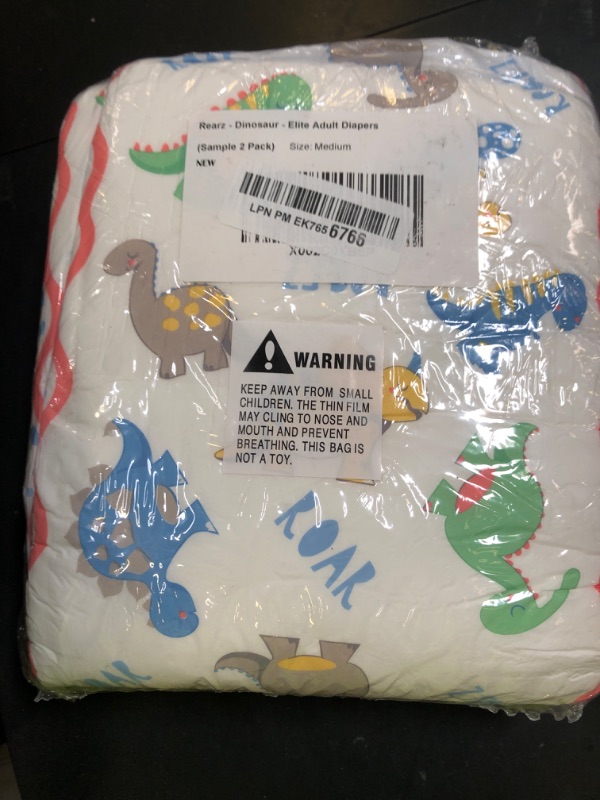 Photo 1 of Rearz - Dinosaur - Elite Adult Diapers (Sample 2 Pack) (Medium)
