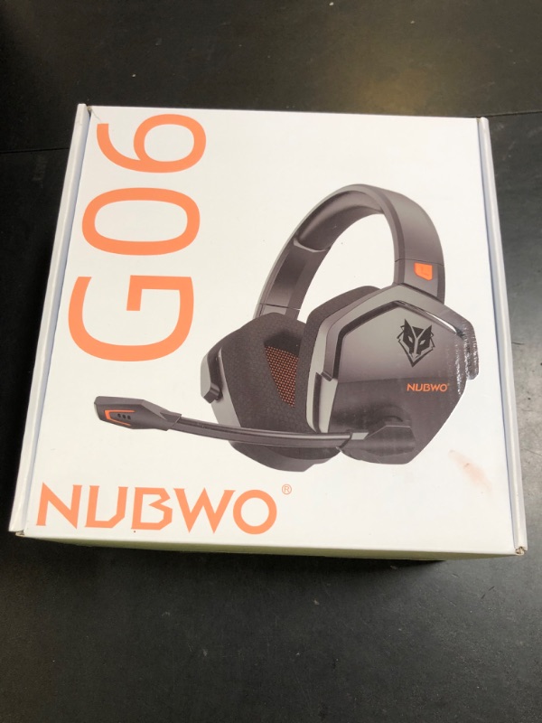 Photo 1 of NUBWO G06 Dual Wireless Gaming Headset with Microphone for PS5, PS4, PC - 23ms Low Latency Audio - 100-Hour of Playtime - 50mm Drivers (Black-Orange)