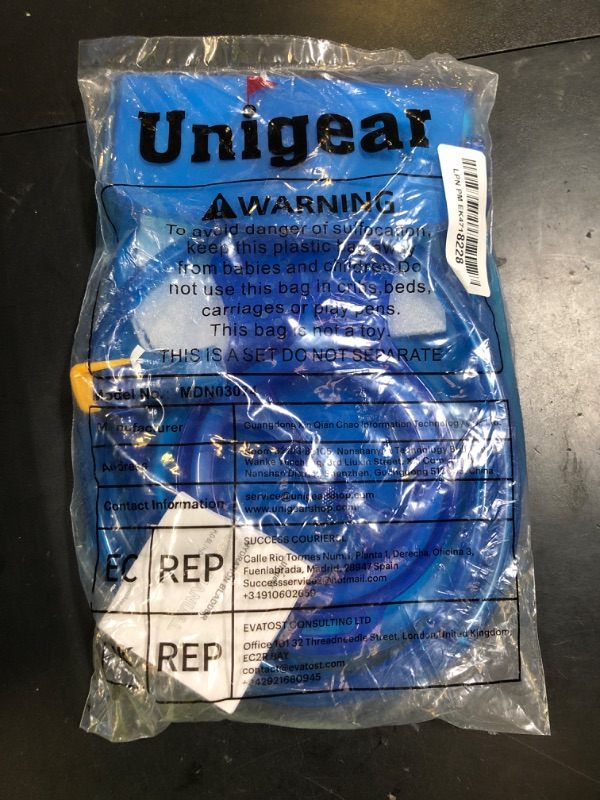 Photo 1 of Unigear Hydration Bladder, 1.5L/2L/2.5L/3L Water Bladde Non-BPA and odorless for Backpacking, Biking, Hiking and Camping (Blue, 1.5L)