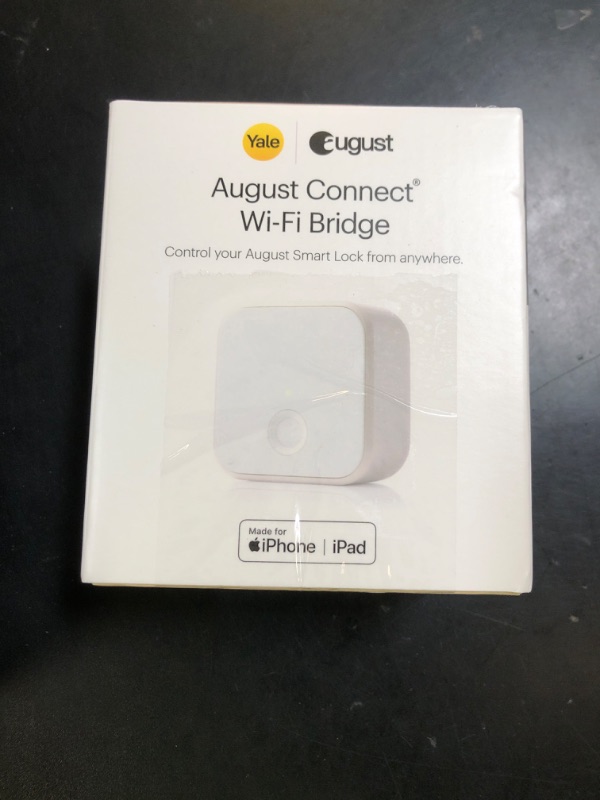 Photo 1 of August Home Connect Wi-Fi Bridge, Remote Access, Alexa Integration for Your August Smart Lock, white, 1.5 x 2.4 x 2.4"
