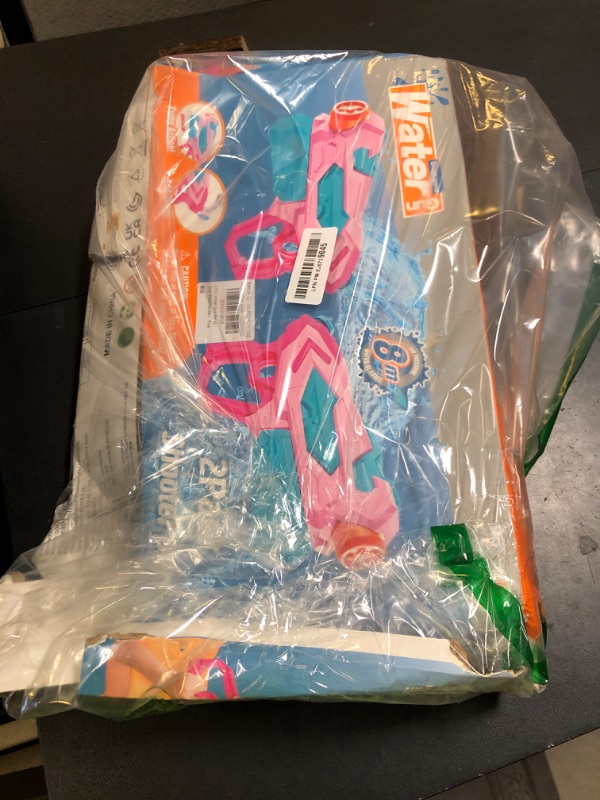 Photo 1 of 2 Pcs Water  for Kids, Super Squirt Guns Water Soaker Blaster - 4 Shooting Modes Switch - 26 Ft Long Shooting Range - Summer Water Toys Gun for Boys Girls Adults Outdoor Pool/Garden - Pink