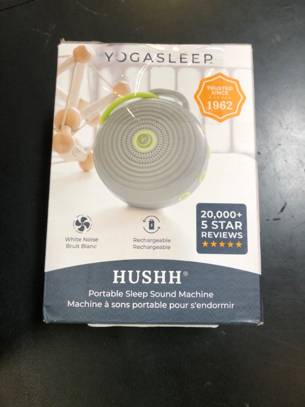 Photo 1 of Yogasleep Hushh Portable White Noise Sound Machine for Baby, 3 Soothing Natural Sounds with Volume Control, Compact Size, Noise Canceling for Sleep Aid, Office Privacy, & Meditation, Registry Gift