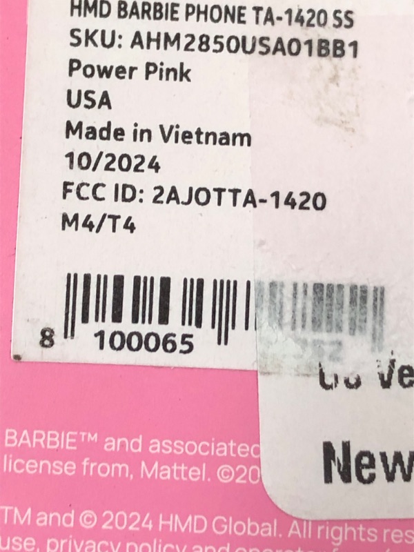 Photo 1 of HMD Barbie | Flip | Unlocked | KaiOS | Compatible with All Carriers | Power Pink | US Version