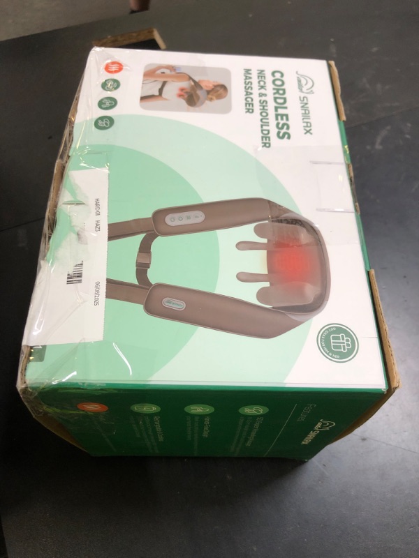 Photo 1 of Snailax Cordless Neck Shoulder Massager with Soothing Heat, Fsa Hsa Eligible, Upgarded 4D Deep Tissue Kneading, Shiatsu Back Massager Pillow for Neck, Traps, Back, Gifts for Men Women Mom Dad