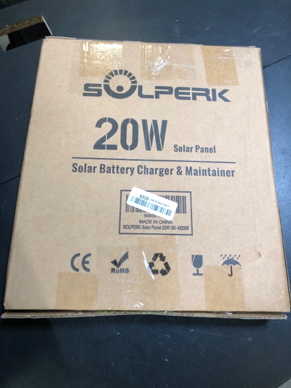 Photo 1 of SOLPERK Solar Panel Kit 20W 12V, Solar Battery Trickle Charger Maintainer + Upgrade Controller + Adjustable Mount Bracket for Boat Car RV Motorcycle Marine Automotive