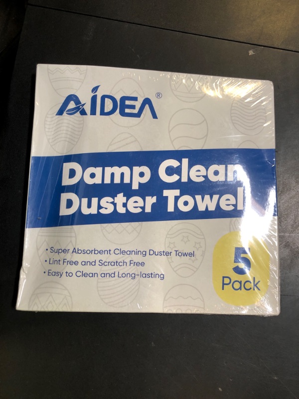 Photo 1 of AIDEA Damp Clean Duster Towel, 5PK Streakless Damp Dusting Sponge Rag, Reusable PVA Sponge Cleaning Cloth for Blinds, Fan Blades, Vents, Car Interiors, Railings, Mirrors, 7.25 × 6.5 × 0.3 in