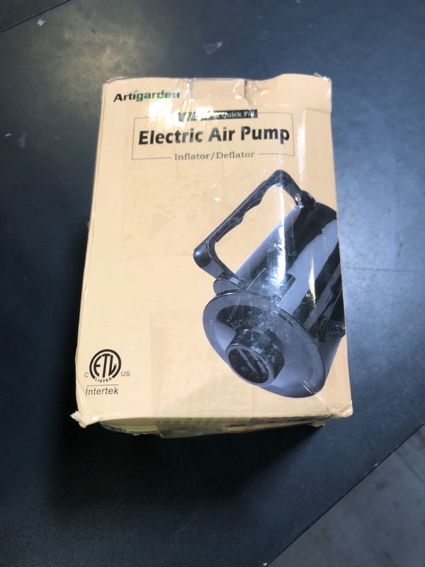 Photo 1 of Electric Air Pump for Inflatable Pool Toys - High Power Quick-Fill Air Mattress Inflator Deflator Pump for Pool Float Raft Airbed with 3 Nozzles, 320W, 110V AC, 1.6PSI, Air Flow 26CFM