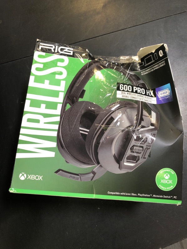 Photo 1 of RIG 600 PRO HX Dual Wireless Universal Gaming Headset with Bluetooth for Xbox Series X|S, Xbox One, PlayStation PS4, PS5, Nintendo Switch, Switch 2, PC, USB, Steam Deck, Android, iPhone – Black