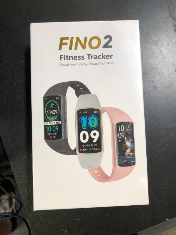 Photo 1 of FITVII FINO 2 Slim Fitness Tracker, Smart Watch with Blood Oxygen, Sleep Monitor, 24/7 Heart Rate & Blood Pressure, IP68 Waterproof Health Activity Trackers with Calories Step Counter for Women Men