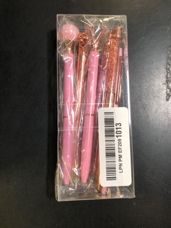 Photo 1 of YOXMJDB Pink Pens for Women, 6 Pcs Cute Pens Ballpoint Pen Bulk, 1.0mm Medium Point Black Ink, Office and School Supplies Fancy Nice Pen Gifts for Girls Nurse Teacher (Pink)