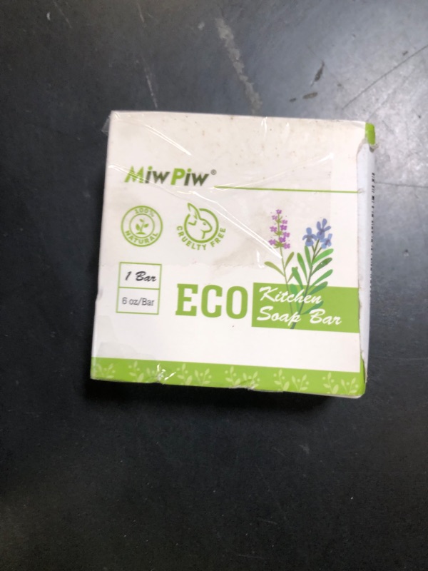 Photo 1 of Miw Piw Vegan Dish Soap Bar - Large 6 Ounce - Lather Clean Safe Ingredients- Plastic Free Palm Oil Free - Zero Waste Eco Friendly Kitchen Dishwashing Solid Soap