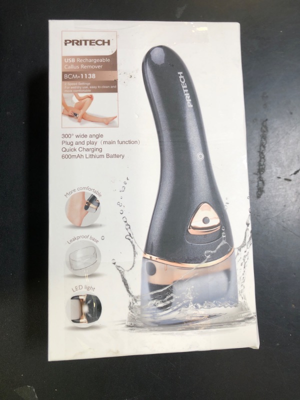 Photo 1 of Electric Foot Callus Remover, Rechargeable Portable Electronic Foot File Pedicure Kits, 3 Roller Heads, 3 Speed, Battery Display for Remove Cracked Heels Calluses and Dead Skin Ideal Gift