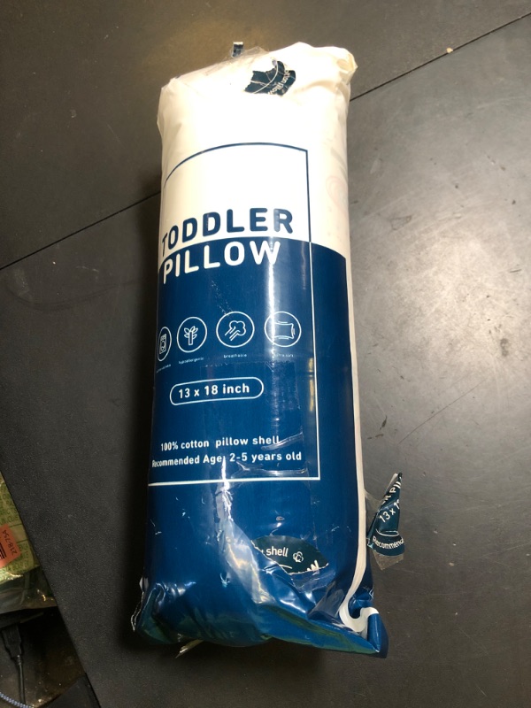 Photo 1 of Babebay Toddler Pillow,13X18 Soft Toddler Pillows for Sleeping, Machine Washable Kids Pillow with Cotton Pillowcase, Perfect for Travel, Toddlers Cot