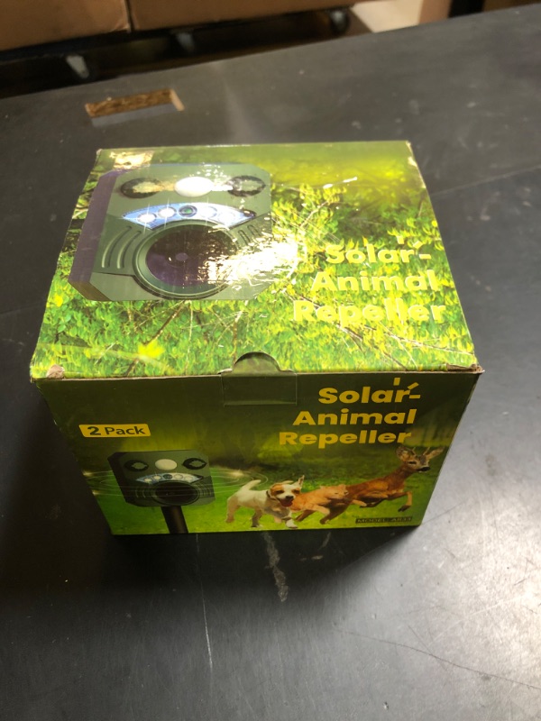 Photo 1 of Solar Ultrasonic Cat Deterrent Outdoor – Motion Activated Deer Repellent Waterproof, Animal Repeller for Squirrel, Skunk, Racoon, Rabbit – Yard, Garden & Farm Protection