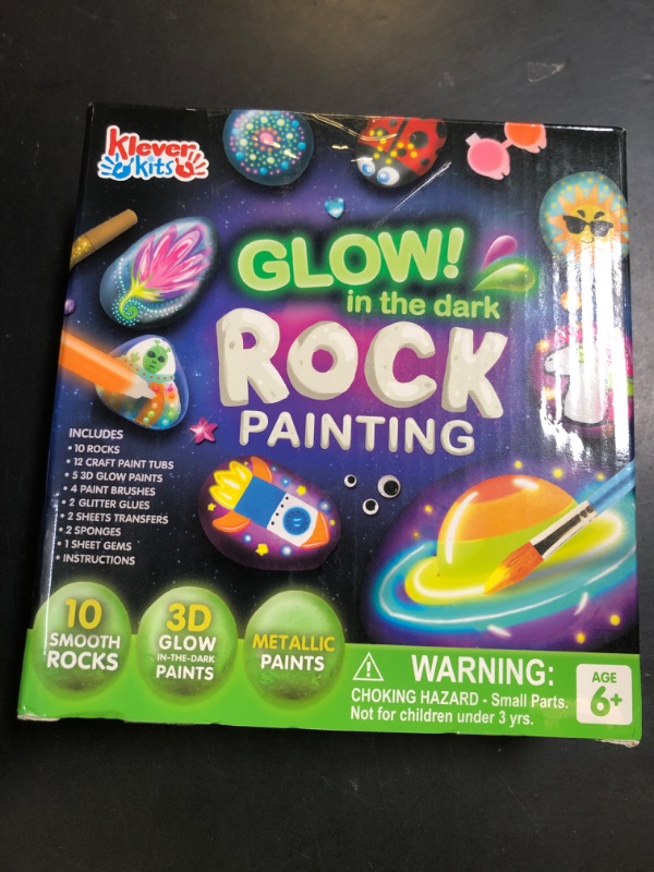 Photo 1 of JOYIN Rock Painting Kit- Glow in The Dark Rock Kit, Arts and Crafts for Kids Ages 6-12, Art Supplies Toy, Kids Craft Paint Kits, Arts & Crafts for Boys Girls Birthday Party Gift Toy