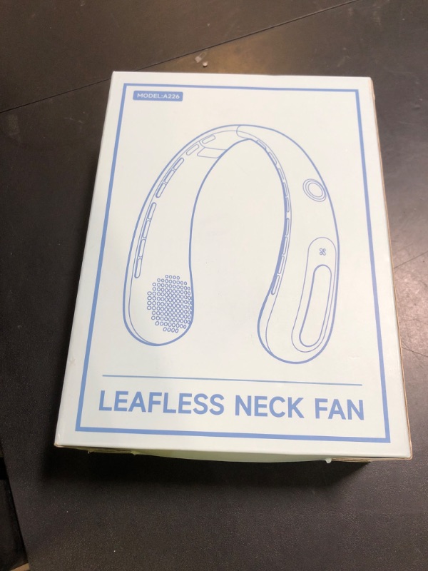 Photo 1 of Portable Neck Fan, Hands-Free Bladeless Fans, 360°Airflow, 4000 mAh Battery Operated Wearable Personal Fan, Twistable, Rechargeable Fans for Outdoor Indoor, Birthday Gifts for Men Women-Blue