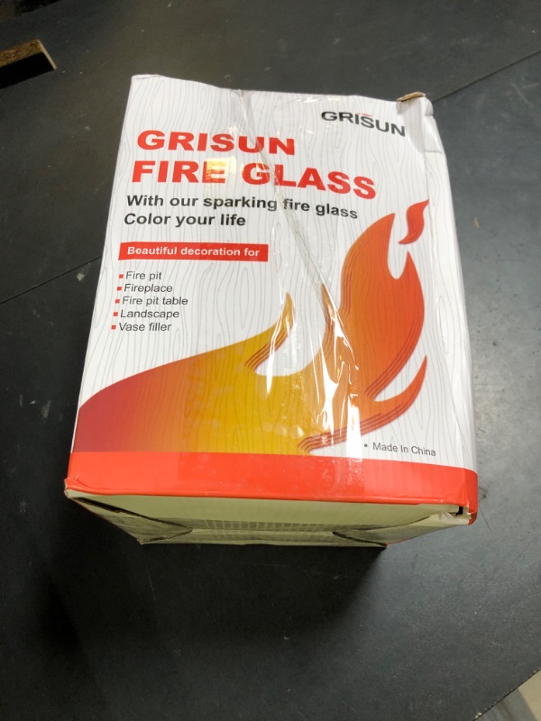 Photo 1 of GRISUN 10 lb Blue Fire Glass - 1/2 Inch Reflective Rocks for Fire Pits & Fireplaces | Indoor/Outdoor Use | Propane & Natural Gas Safe