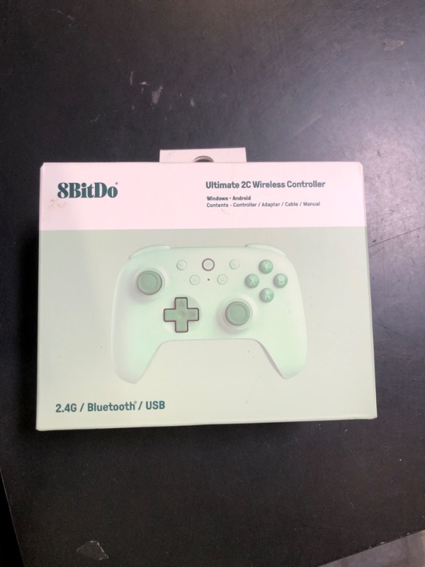Photo 1 of 8BitDo Ultimate 2C Wireless Controller for Windows PC and Android, with 1000 Hz Polling Rate, Hall Effect Joysticks and Triggers, and Remappable L4/R4 Bumpers (Green)