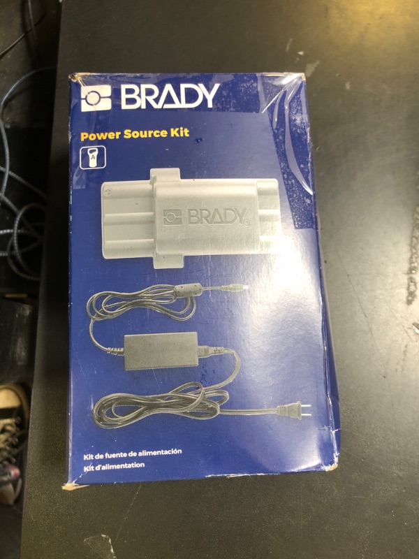 Photo 1 of Brady M210 Printer Accessory Power Kit Li-Ion Battery Pack and AC Adapter (M210-PWR-KIT). for use with M210, M210-LAB, and BMP21-PLUS Printers.,Black, Large
