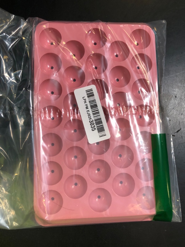 Photo 1 of Milano Home Ice Cube Trays for Freezer - 33 PCS Round Ice Cube Mold with Lid, Pink