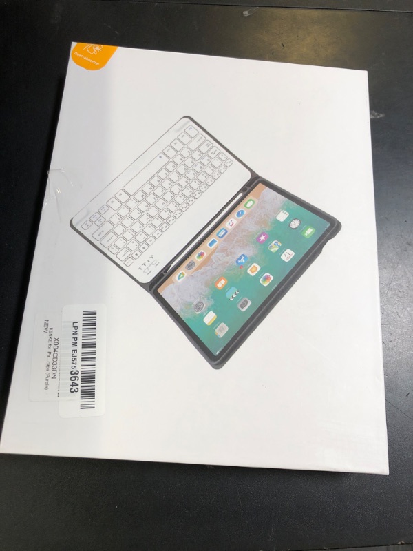 Photo 1 of kenke for iPad 11/10th Gen Case with Keyboard 11/10.9 inch 2025 A16/2022, Detachable Wireless Bluetooth Keyboard Case with Left Side Pencil Holder, Backlit White Circular Keycaps (Purple)