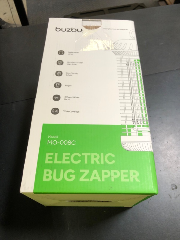 Photo 1 of Buzbug LED Bug Zapper Indoor Outdoor, 10 Years Lifespan, 6.5ft Power Cord, IPX4 Waterproof, High-Voltage, Mosquito Zapper, Fly Trap Mosquito Trap, Fly Killer Fly Zapper -MO008C