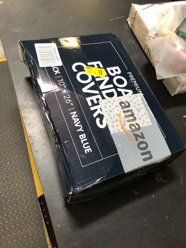 Photo 1 of Byllstore Boat Fender Covers | Several Size Options Available | Black & Navy Blue | 1, 2 & 4-Pack | Polyester (2-Pack, Black, 10? x 26?)