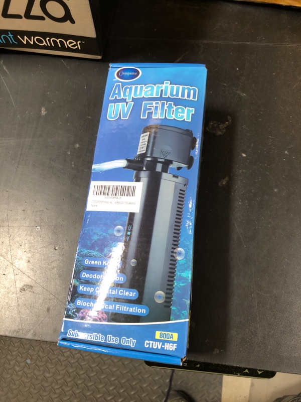Photo 1 of Copper Motor Aquarium Filter U-Very Suitable for 20-75 Gallon Tank, 200GPH Fish Tank Filters for Green Control, Powerful Internal Submersible Pump for Turtle Tank, Air Supply & Oxygen Enhancement