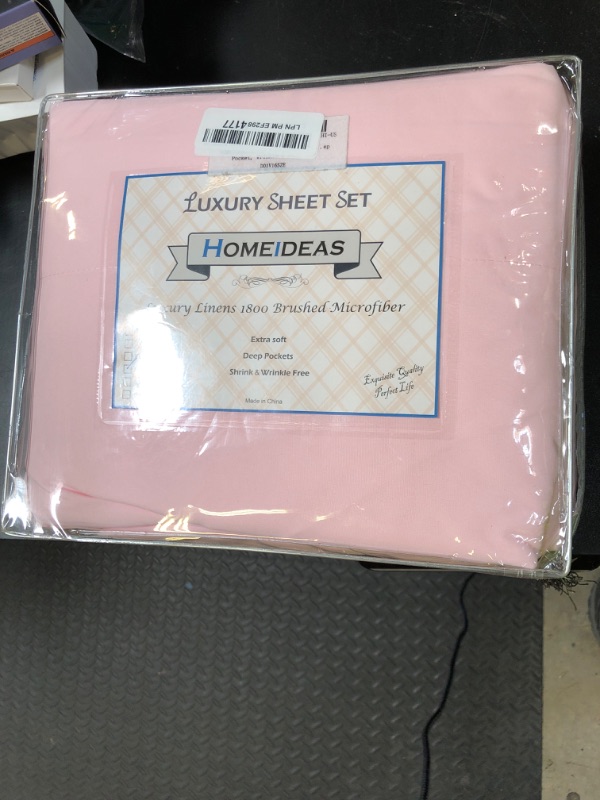 Photo 1 of HOMEIDEAS Queen Size Bed Sheets - 6 Piece Set (Pale Pink) - Extra Soft Brushed Microfiber 1800 Bedding Sheets, Deep Pocket, Wrinkle & Fade Free