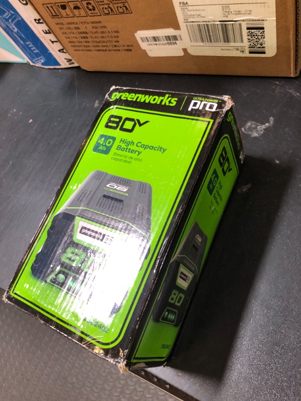 Photo 1 of Greenworks PRO 80V 4.0Ah Lithium-Ion Battery ((Genuine Greenworks Battery / 75+ Compatible Tools)