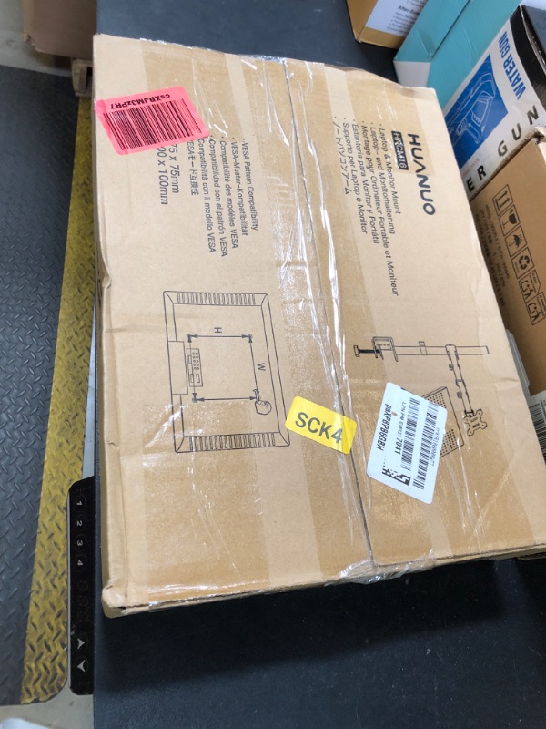 Photo 1 of HUANUO Laptop Desk Mount - 17' to 32' Monitor Arm, Ventilated Tray, Fully Adjustable with Tilt, Swivel & Rotation, Holds up to 22 lbs