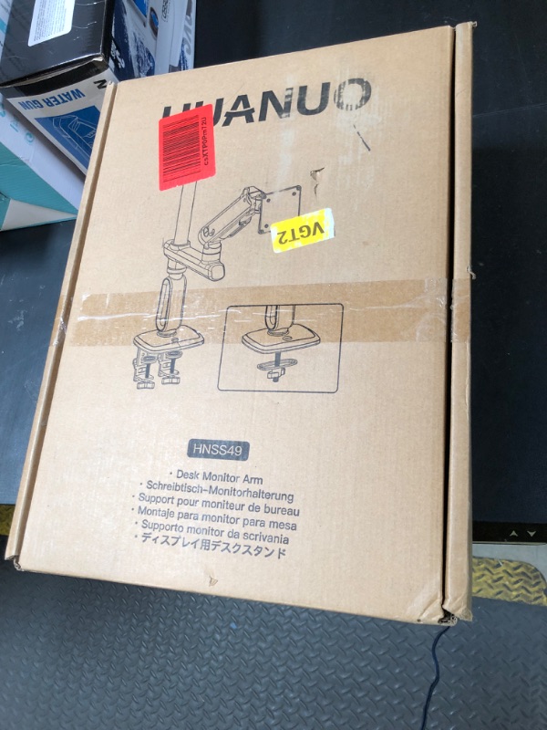 Photo 1 of HUANUO Heavy Duty Monitor Arm for Ultrawide Screens up to 49", Holds 40 lbs, Aluminum Ultrawide Single Monitor Stand with 29.1" Max Height, Fully Adjustable Desk Mount, Max VESA 100x100mm