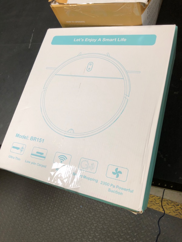 Photo 1 of Robot Vacuum and Mop Combo, 2 in 1 Mopping Robot Vacuum Cleaner with Schedule, Wi-Fi/Voice/App, Strong Suction, Easy of Use, Self-Charging Robotic Vacuum, Slim, Ideal for Hard Floor, Pet Hair, Carpet