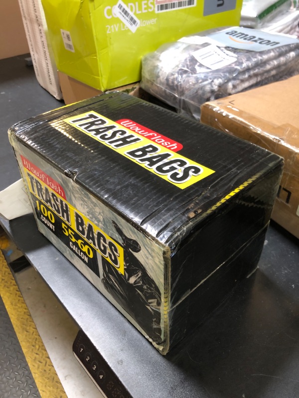 Photo 1 of 100 Count 55-60 Gallon Trash Bags, Sturdy & Tear-Resistant Commercial Can Liners 55 Gallon, Large Garbage Bags, Large Black Trash Bags for Commercial, Lawn and Leaf Bags