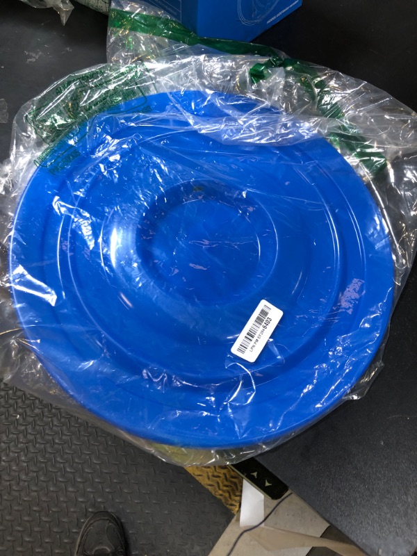 Photo 1 of FELTECHELECTR Large Plastic Trash Can Lid for Outdoor Waste Bin Sanitation Garbage Can Protector Cover Replacement Accessory