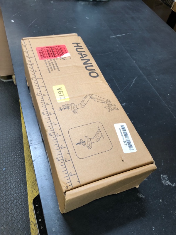 Photo 1 of HUANUO Single Monitor Mount, 13 to 32 Inch Gas Spring Monitor Arm, Adjustable Stand, Vesa Mount with Clamp and Grommet Base - Fits 4.4 to 19.8lbs LCD Computer Monitors