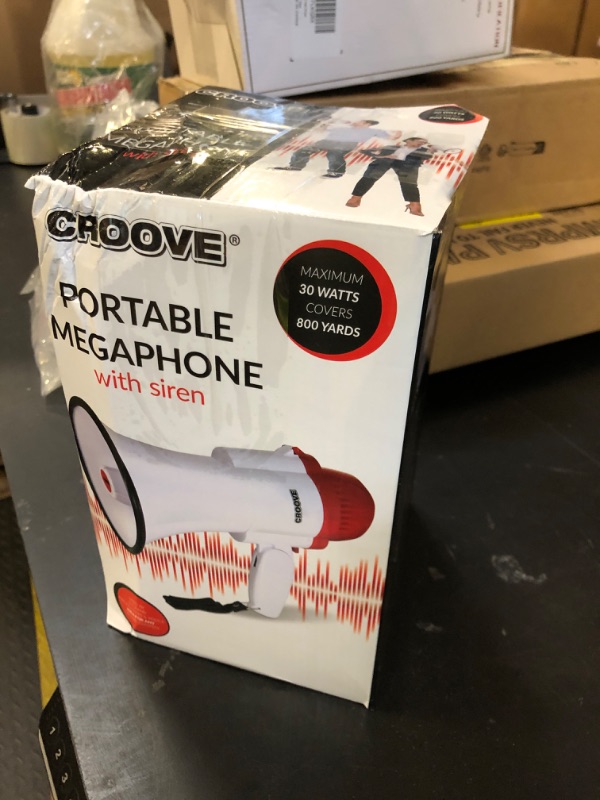 Photo 1 of Portable Megaphone Bullhorn Loud Speaker with Siren Music & Volume Control, 30 Watt Lightweight Mini Bull Horn, 800 Yard Voice Range Mega Phone, Cheering Gifts for Adults, Kids Ages 14 15 16+ Year Old