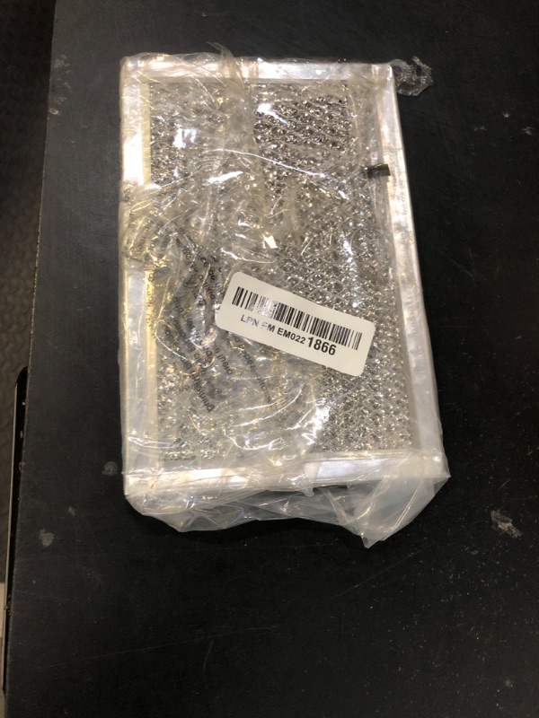 Photo 1 of Air Filter Factory Replacement For WB06X10608 GE 5 x 7.62 x 0.09 Inches Microwave Oven Aluminum Mesh Grease 12-Layer Vent Hood Filter 2-Pack