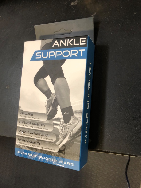 Photo 1 of ABIRAM Ankle Brace, Ankle Compression Sleeve, Foot Sleeve (1 Pair) with Strap, Ankle Support for Sprained Foot & Arch, Plantar Fasciitis Relief Socks, Achilles Tendonitis, Women & Men,For Sports