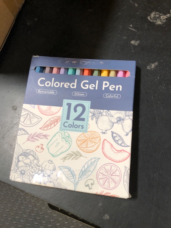 Photo 1 of Colored Gel Pens, 12 Colors 0.5mm Fine Point Smooth Writing Pens, Quick Dry Colorful Gel Ink Pens for Journaling and Note Taking, Cute Aesthetic Pens for Office School & Home Supplies