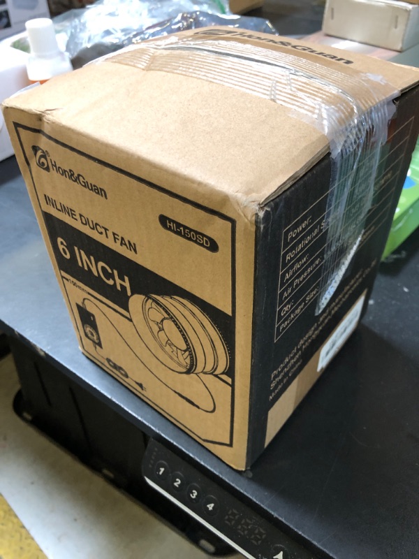 Photo 1 of Hon&Guan 6 Inch Inline Booster Duct Fan with Speed Controller - 345 CFM Airflow with 19.2W Ultra-Low Power and Low Noise