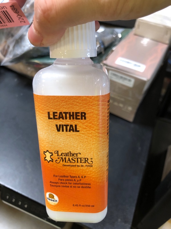 Photo 1 of Leather Master Leather Vital Softener and Revitalizer (250ml) - These Products Condition, Protect, Polish, and Repair. Add to Cleaner Kit for Detailing Accessories or Car Seat Interior
