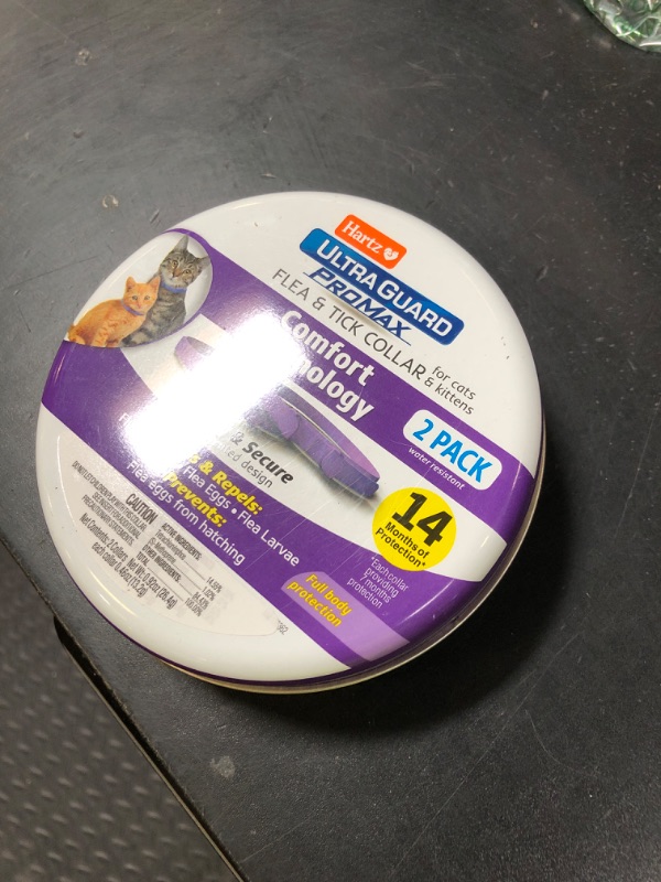 Photo 1 of Hartz UltraGuard ProMax Flea & Tick Collar for Cats I 14 Months Protection I Soft & Comfortable | Flea & Tick Prevention I 2 Pack