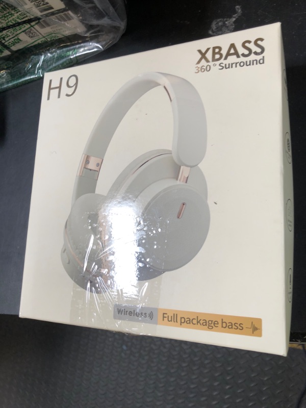 Photo 1 of VANTREEGAO Bluetooth Over-Ear Headphones, Foldable Wireless Headphones with Hidden Mic for Cell Phone, PC, Laptop, Suitable for Music, School, Workouts, and Gaming (White)