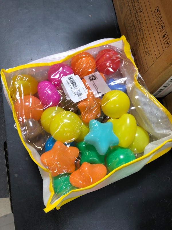 Photo 1 of Ball Pit Balls Ocean Balls and Squishy Toys Set(50 Balls + 10 Toys), Multi-Color Party Favors for Kids Love Five-pointed Star Ball 2.36 inches-Shower Toys and Party Decorations Decompression toys